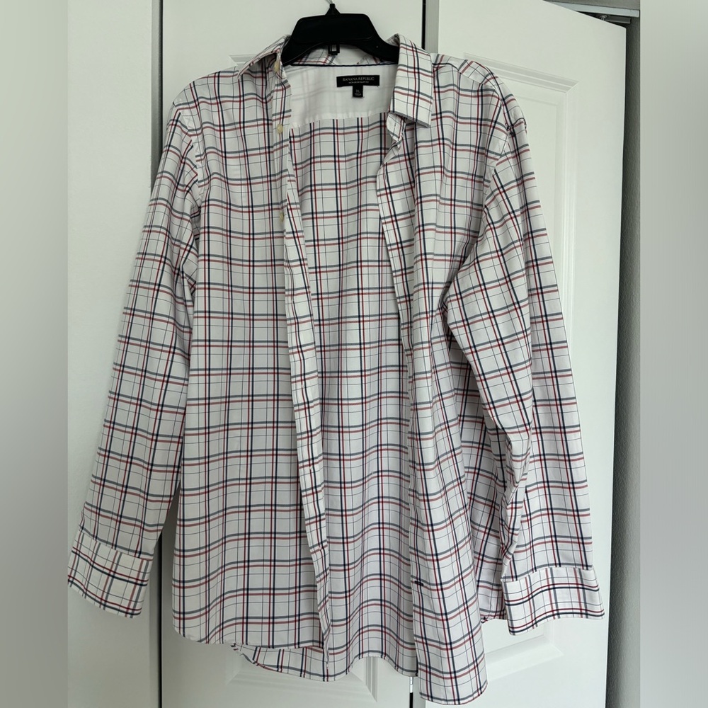 Banana Republic checkered dress shirt size XL